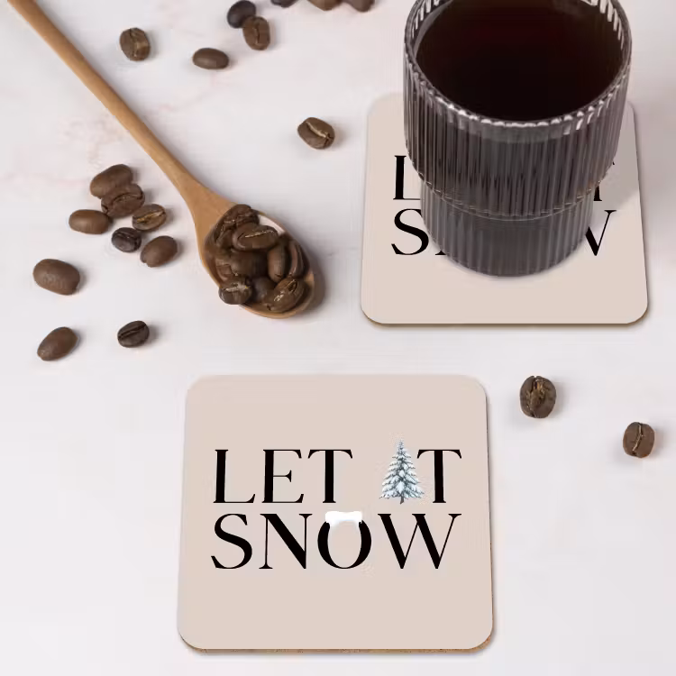 Onderzetter - Tekst - Kerst - Sneeuw — 4