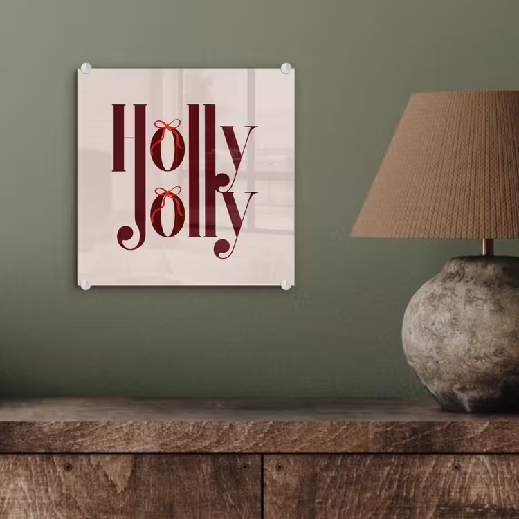 Glas schilderij - Tekst - Kerst - Bruin — 4