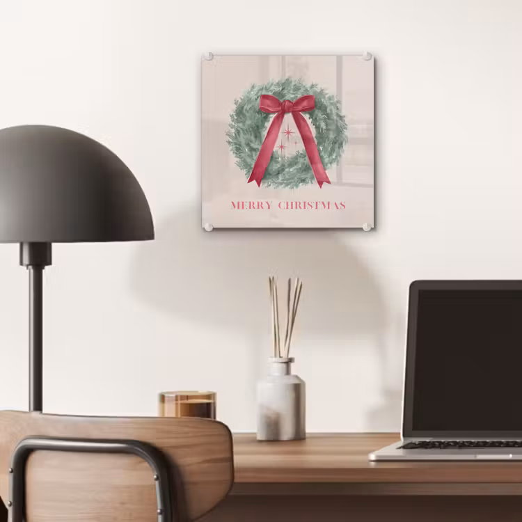 Glas schilderij - Winter - Kerst - Tekst — 7