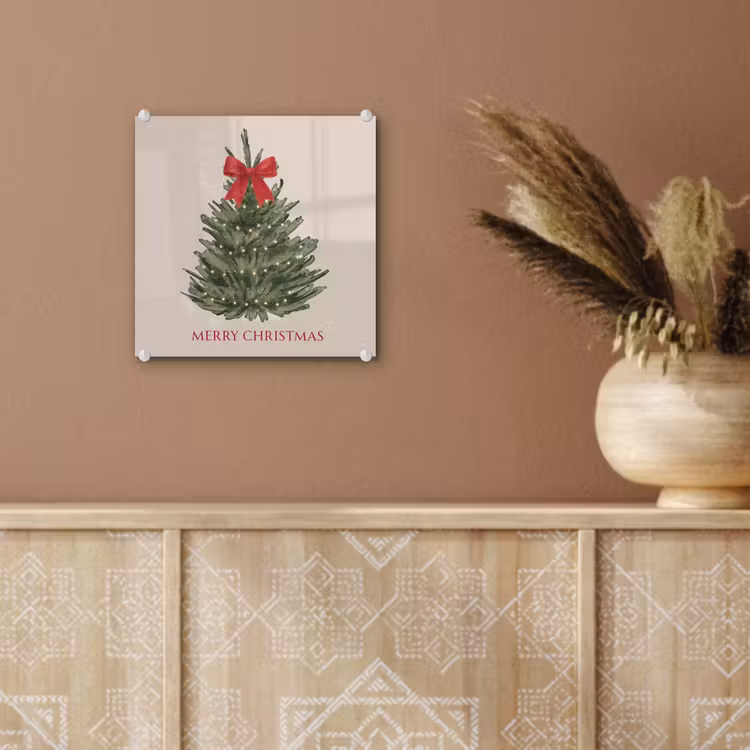 Glas schilderij - Tekst - Kerst - Kerstboom — 6