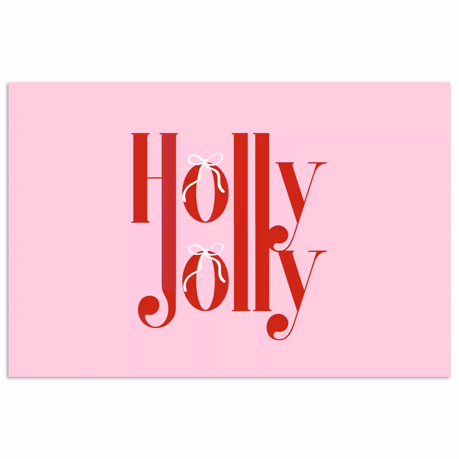 Poster - Kerst - Tekst - Rood - Roze — 1