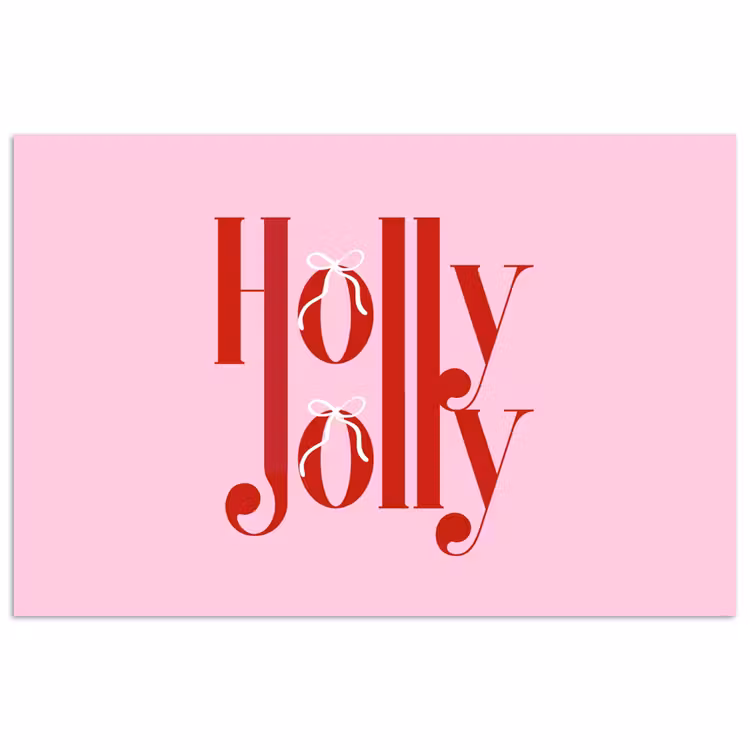 Poster - Kerst - Tekst - Rood - Roze — 1