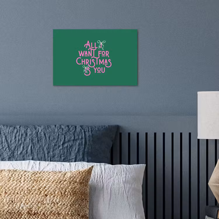 Poster - Kerst - Tekst - Roze - Groen — 3