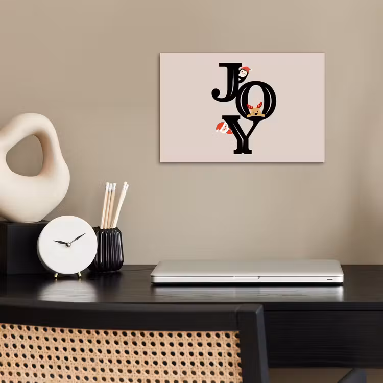 Poster - Joy - Animatie - Zwart - Kerst — 2