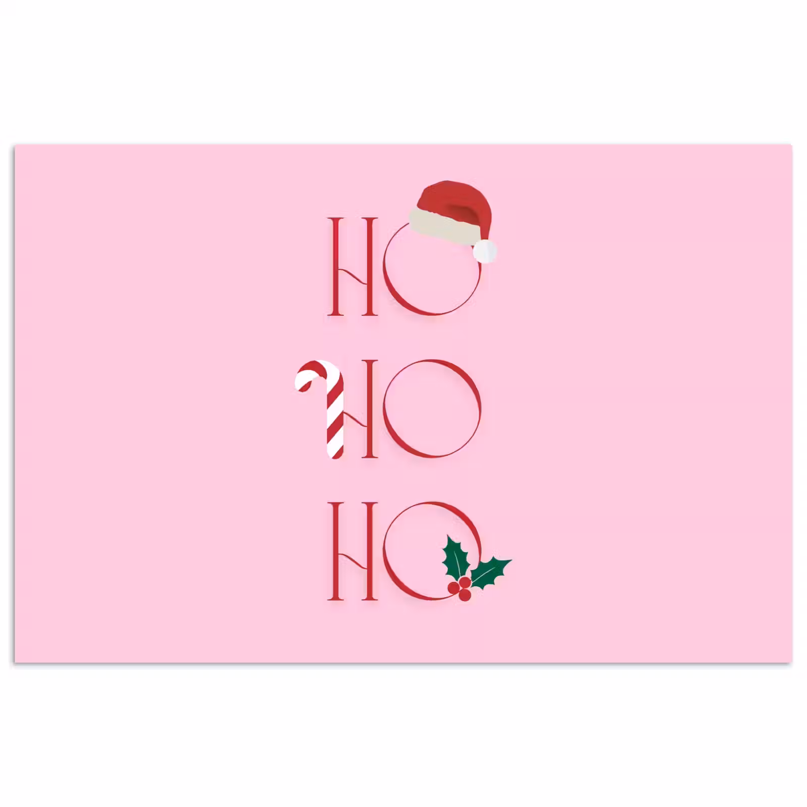 Poster - Kerst - Tekst - Roze - Illustratie — 1
