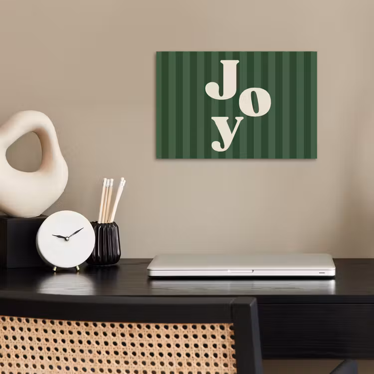 Poster - Joy - Kerst - Tekst - Groen — 2