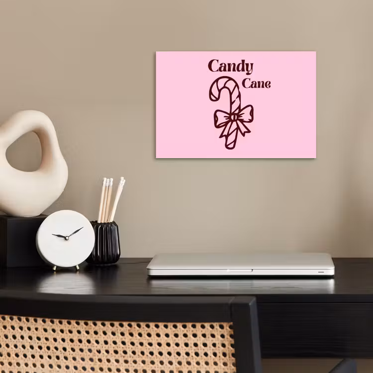 Poster - Kerst - Snoep - Tekst - Bruin - Roze — 2