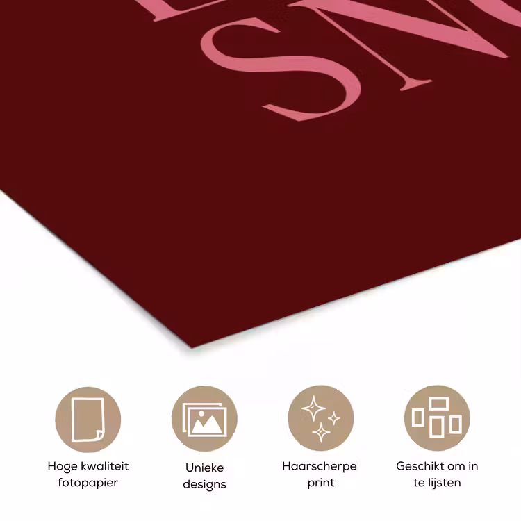 Poster - Tekst - Kerst - Sneeuw - Roze — 5