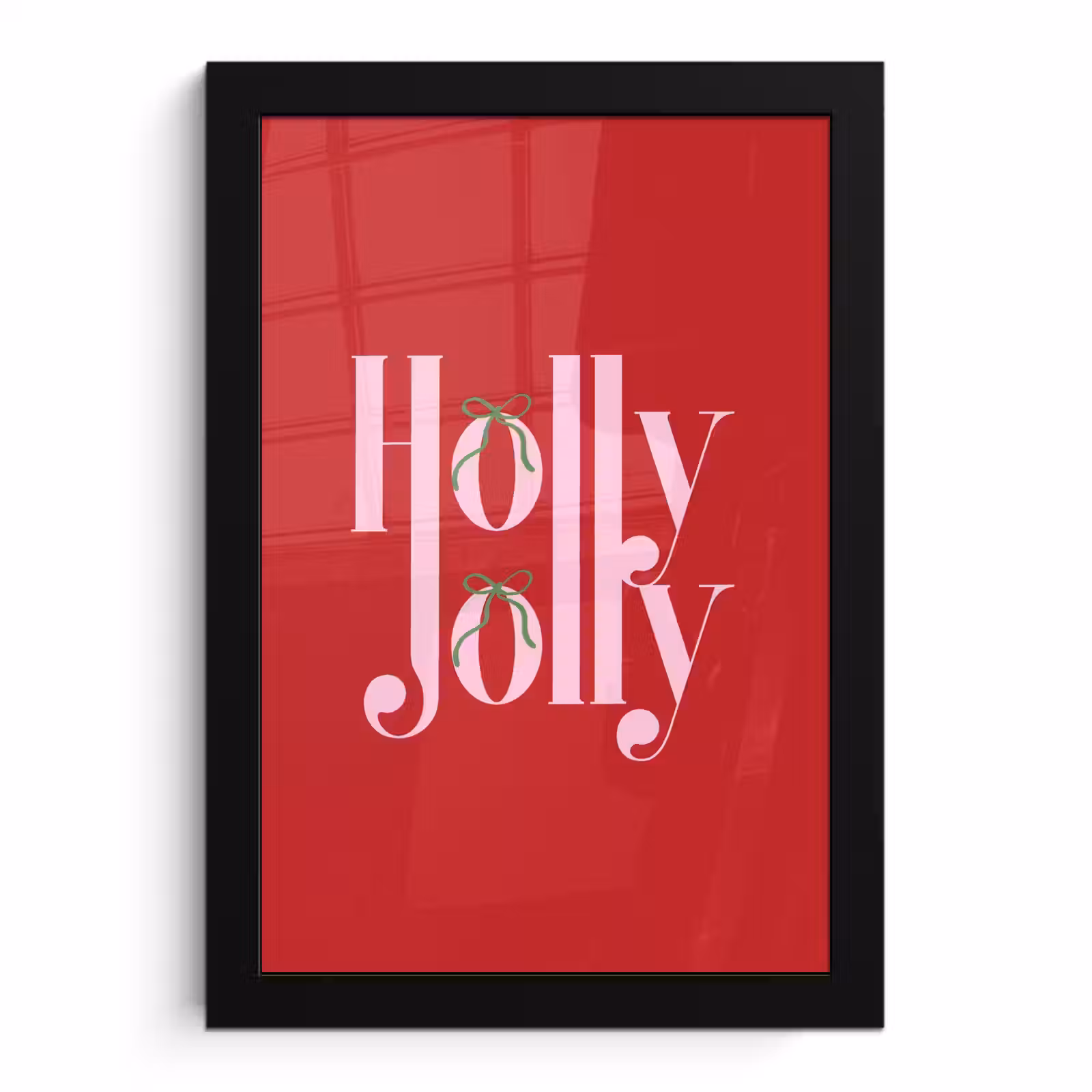 Poster met lijst - Kerst - Roze - Rood - Tekst — 1