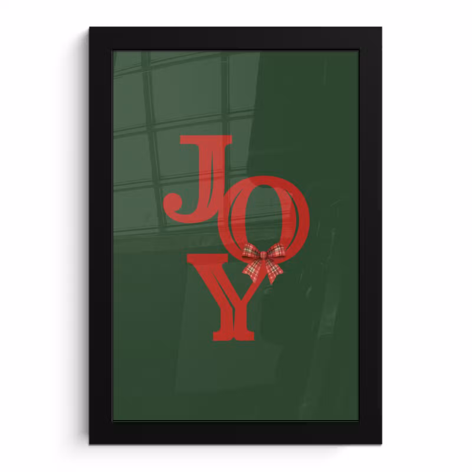 Poster met lijst - Tekst - Kerst - Rood — 1