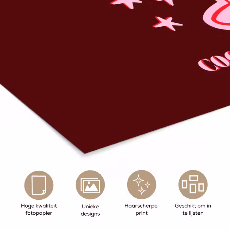 Poster - Cocktail - Kerst - Burgundy - Roze — 5