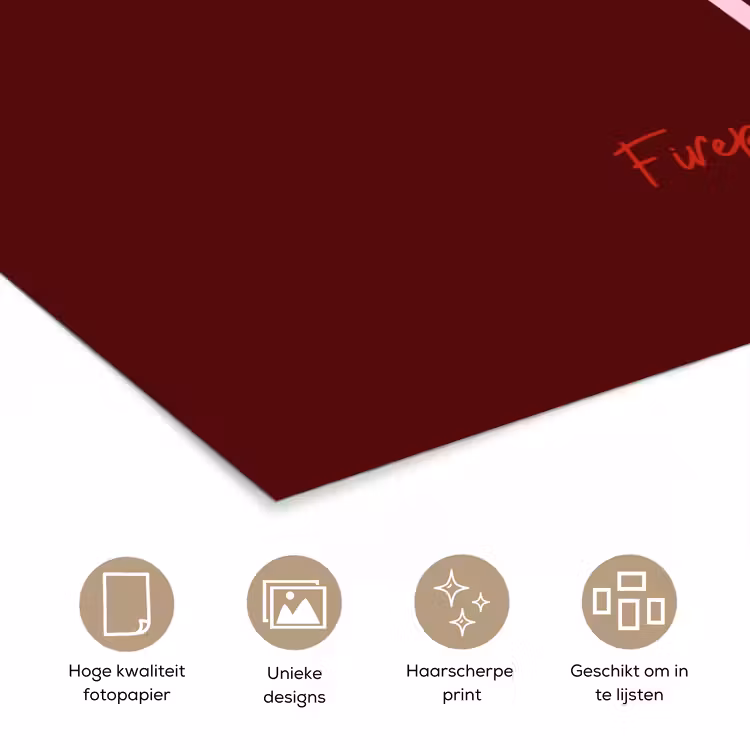 Poster - December - Tekst - Kerst - Burgundy — 5