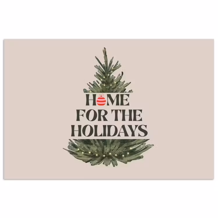 Poster - Kerst - Tekst - Kerstboom - Beige — 1