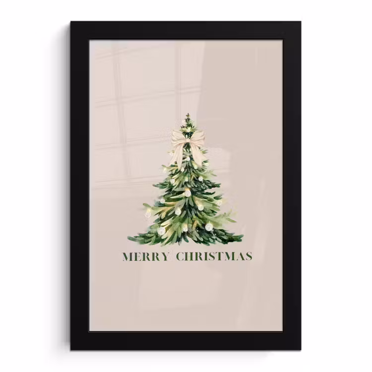 Poster met lijst - Kerst - Kerstboom - Tekst — 1