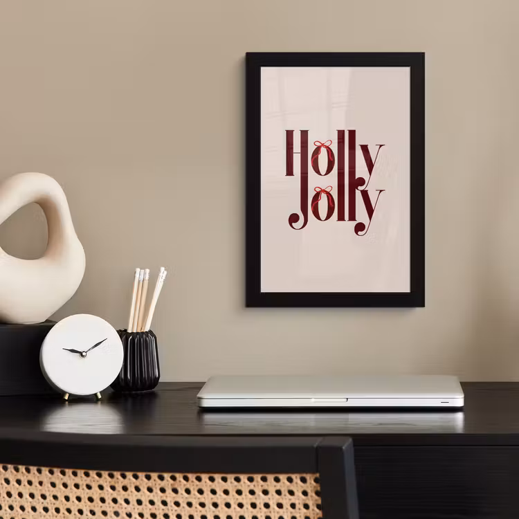 Poster met lijst - Tekst - Kerst - Bruin — 3