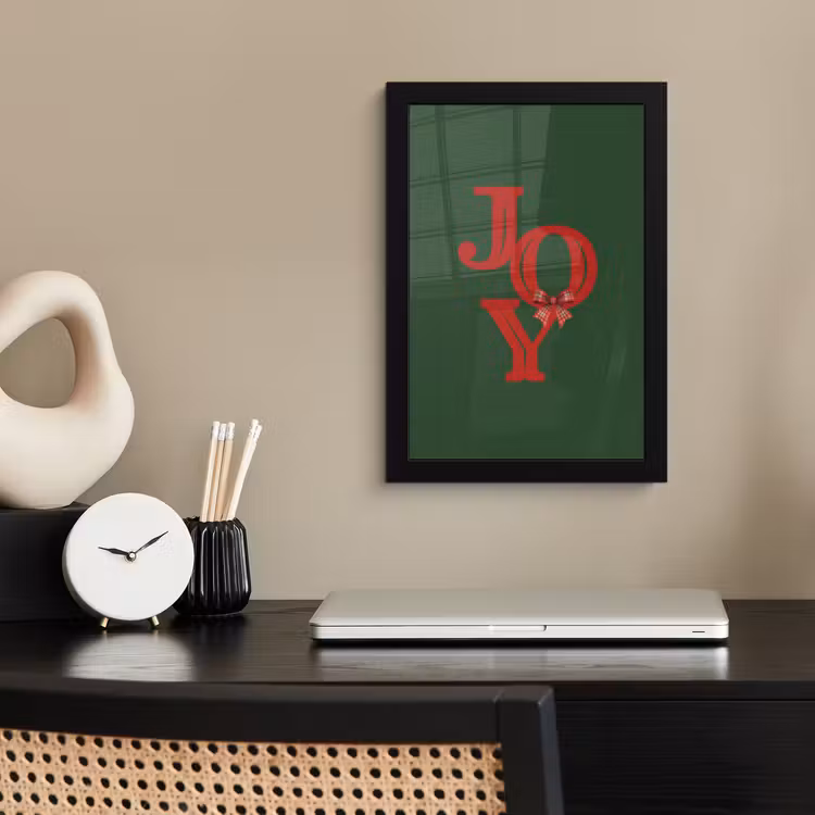 Poster met lijst - Tekst - Kerst - Rood — 3