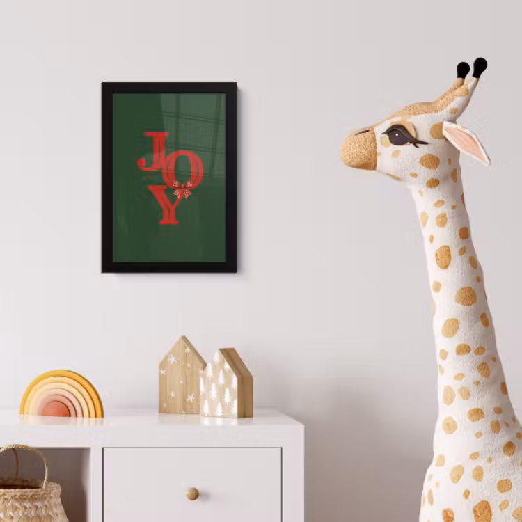 Poster met lijst - Tekst - Kerst - Rood — 5