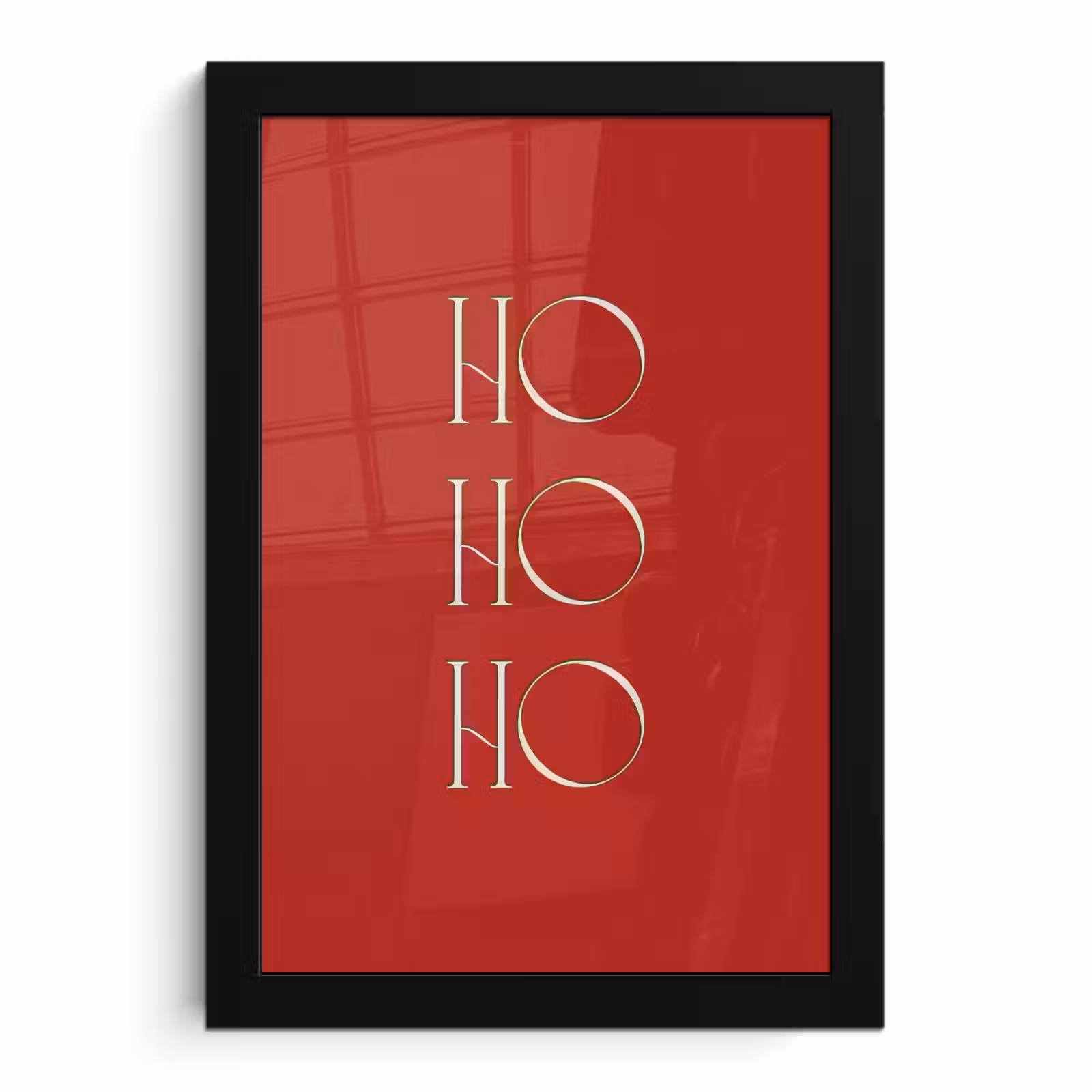 Poster met lijst - Tekst - Kerst - Modern - Rood — 1