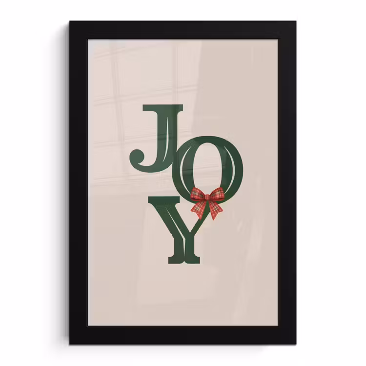 Poster met lijst - Tekst - Kerst - Groen — 1