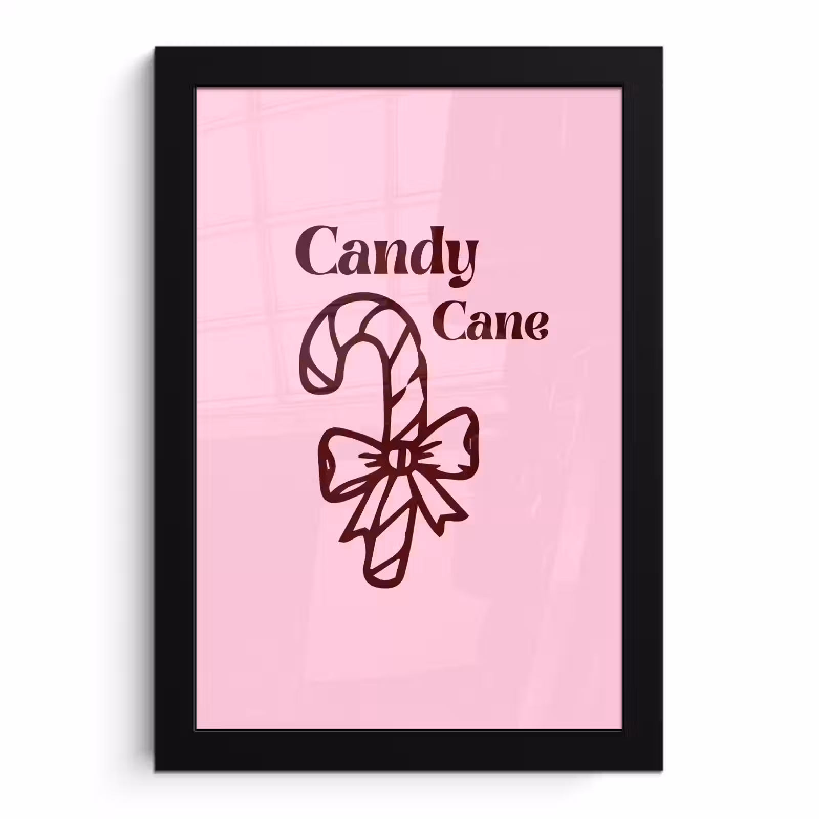 Poster met lijst - Kerst - Snoep - Tekst - Bruin - Roze — 1