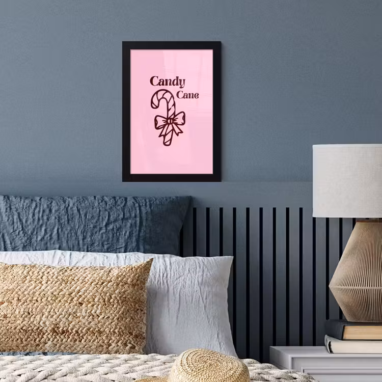 Poster met lijst - Kerst - Snoep - Tekst - Bruin - Roze — 4