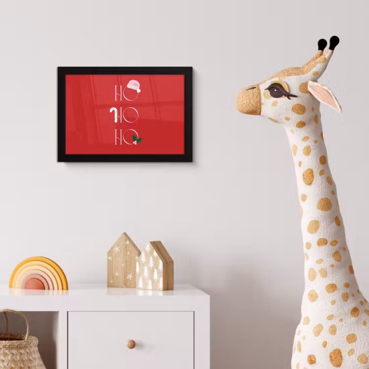 Poster met lijst - Kerst - Tekst - illustratie - Rood — 5