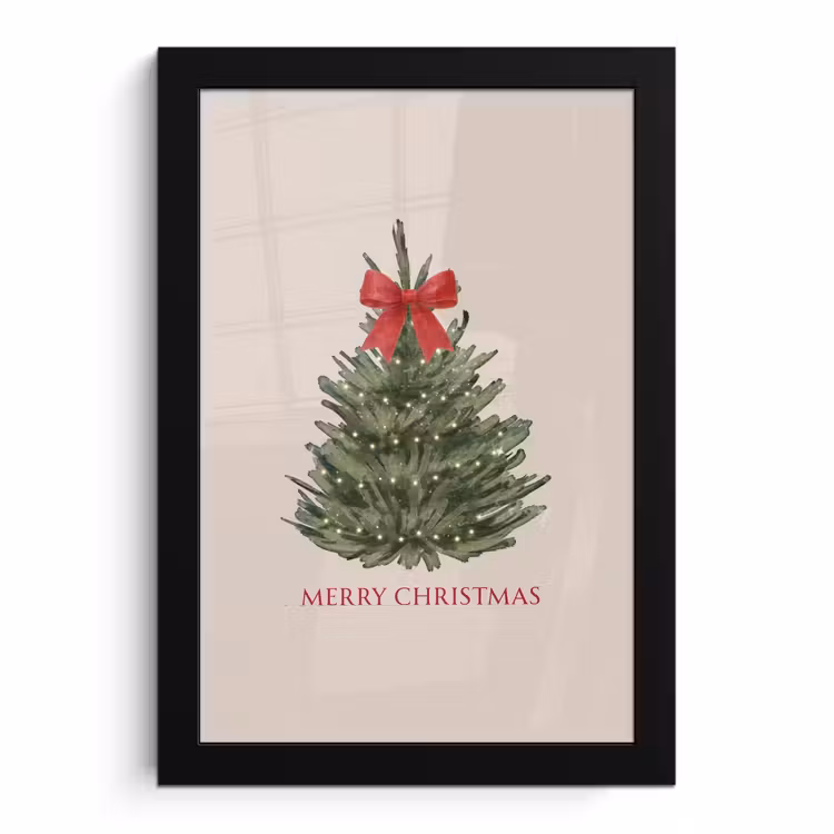 Poster met lijst - Tekst - Kerst - Kerstboom — 1