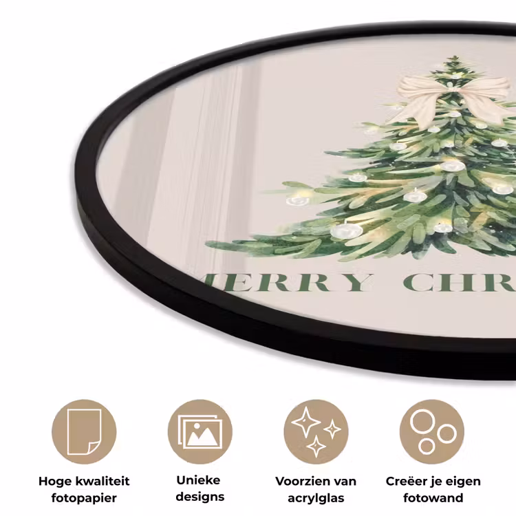 Ronde fotolijst - Kerst - Kerstboom - Tekst — 2