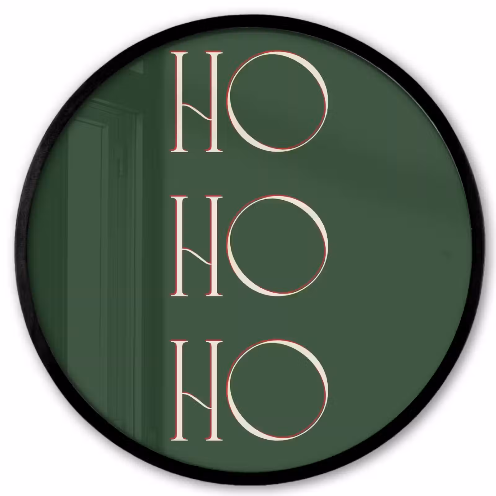 Ronde fotolijst - Tekst - Kerst - Modern - Groen — 1