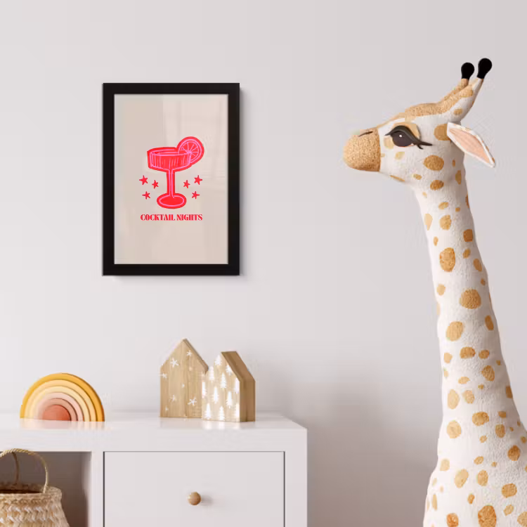Poster met lijst - Cocktail - Kerst - Beige - Roze — 5