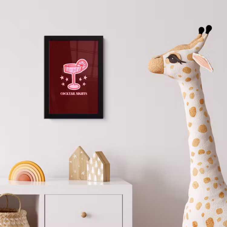 Poster met lijst - Cocktail - Kerst - Burgundy - Roze — 5