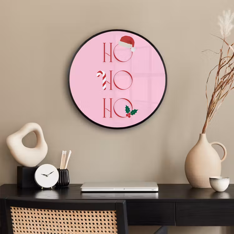 Ronde fotolijst - Kerst - Tekst - Roze - Illustratie — 3