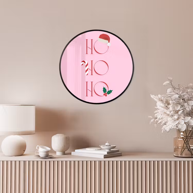 Ronde fotolijst - Kerst - Tekst - Roze - Illustratie — 5