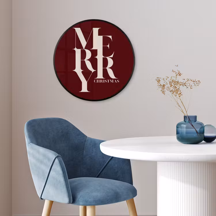 Ronde fotolijst - Merry - Tekst - Donker - Rood — 4