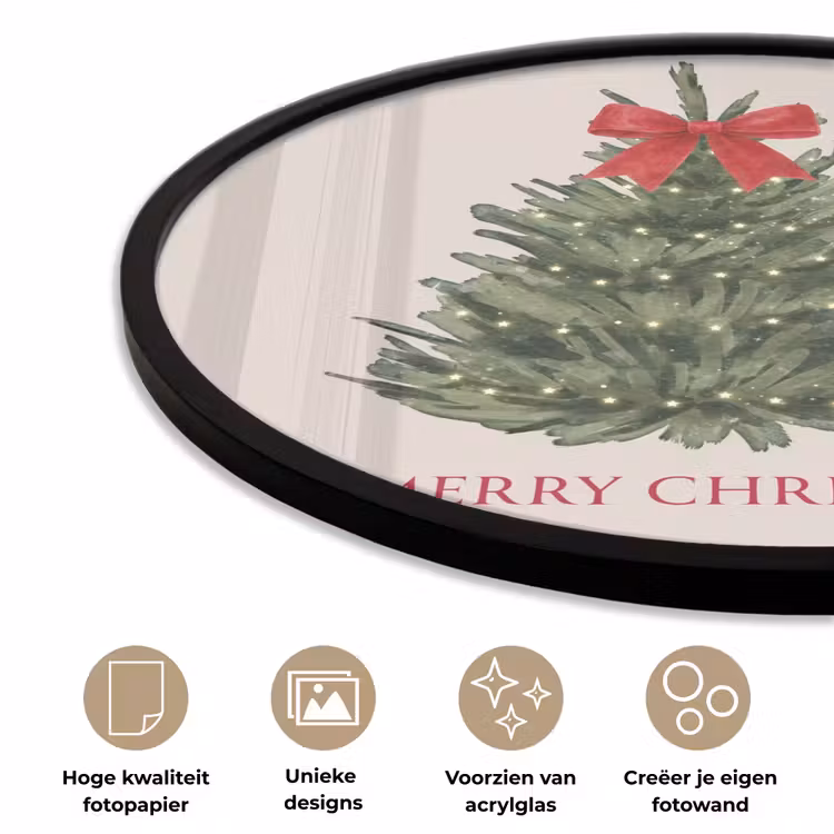 Ronde fotolijst - Tekst - Kerst - Kerstboom — 2