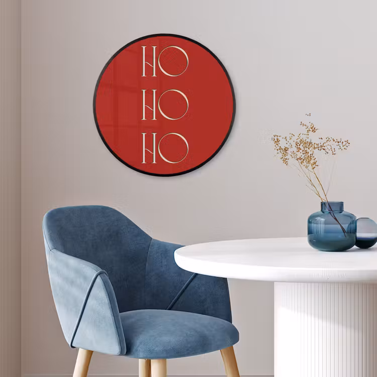 Ronde fotolijst - Tekst - Kerst - Modern - Rood — 4