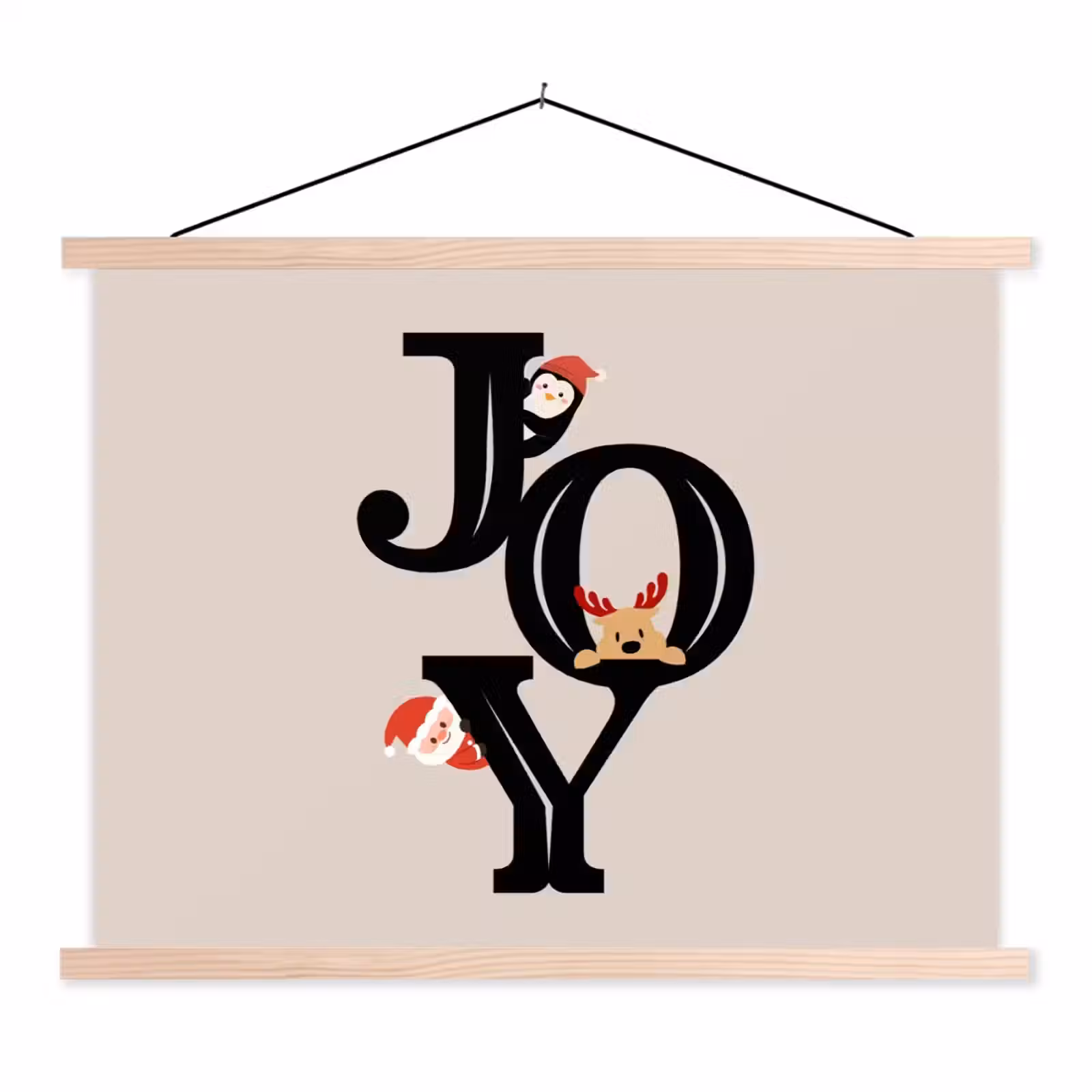 Schoolplaat - Joy - Animatie - Zwart - Kerst — 1