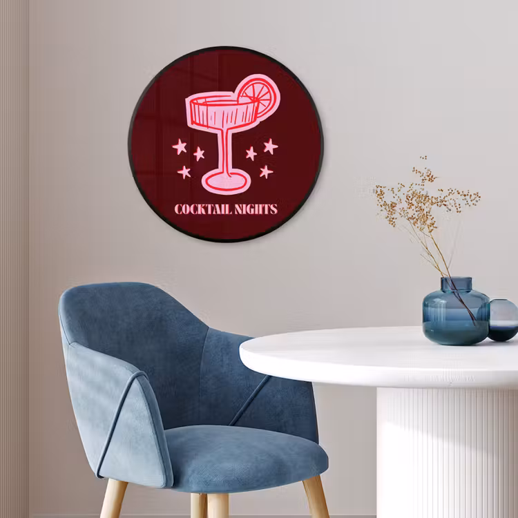 Ronde fotolijst - Cocktail - Kerst - Burgundy - Roze — 4