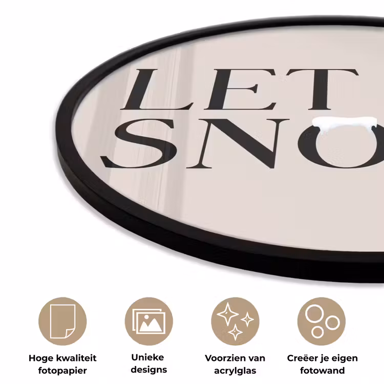 Ronde fotolijst - Tekst - Kerst - Sneeuw — 2