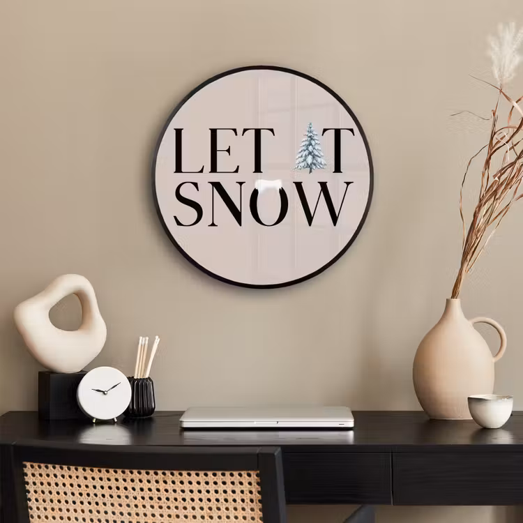 Ronde fotolijst - Tekst - Kerst - Sneeuw — 3
