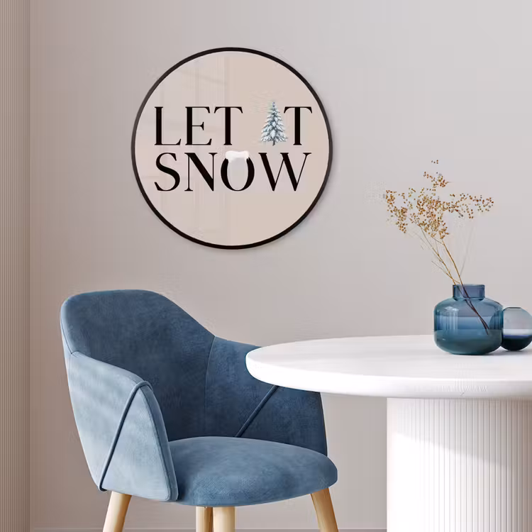 Ronde fotolijst - Tekst - Kerst - Sneeuw — 4