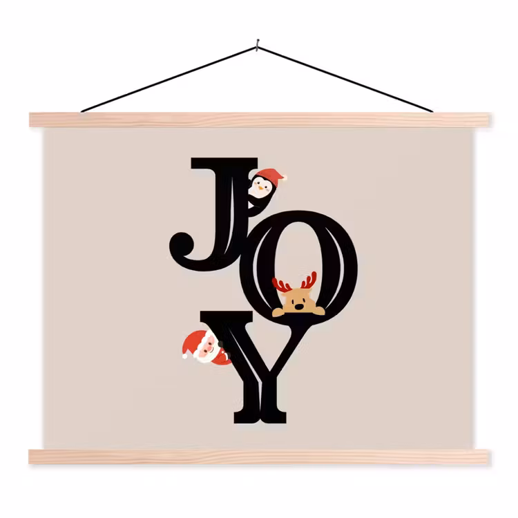 Schoolplaat - Joy - Animatie - Zwart - Kerst — 1