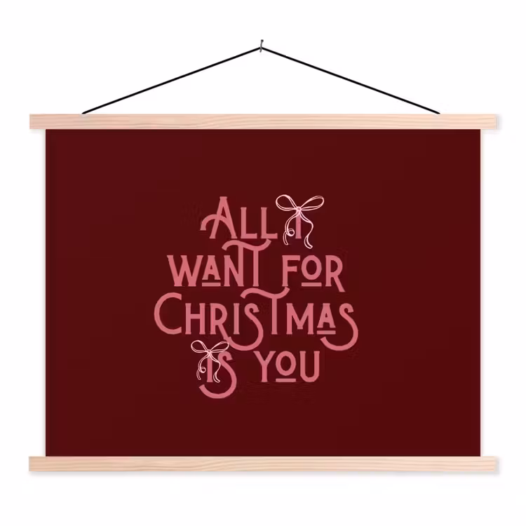 Schoolplaat - Tekst - Kerst - Rood - Roze — 1