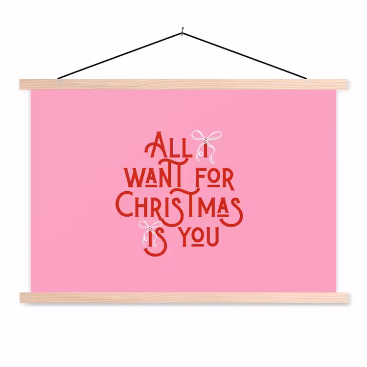 Schoolplaat - Tekst - Kerst - Roze - Rood — 1