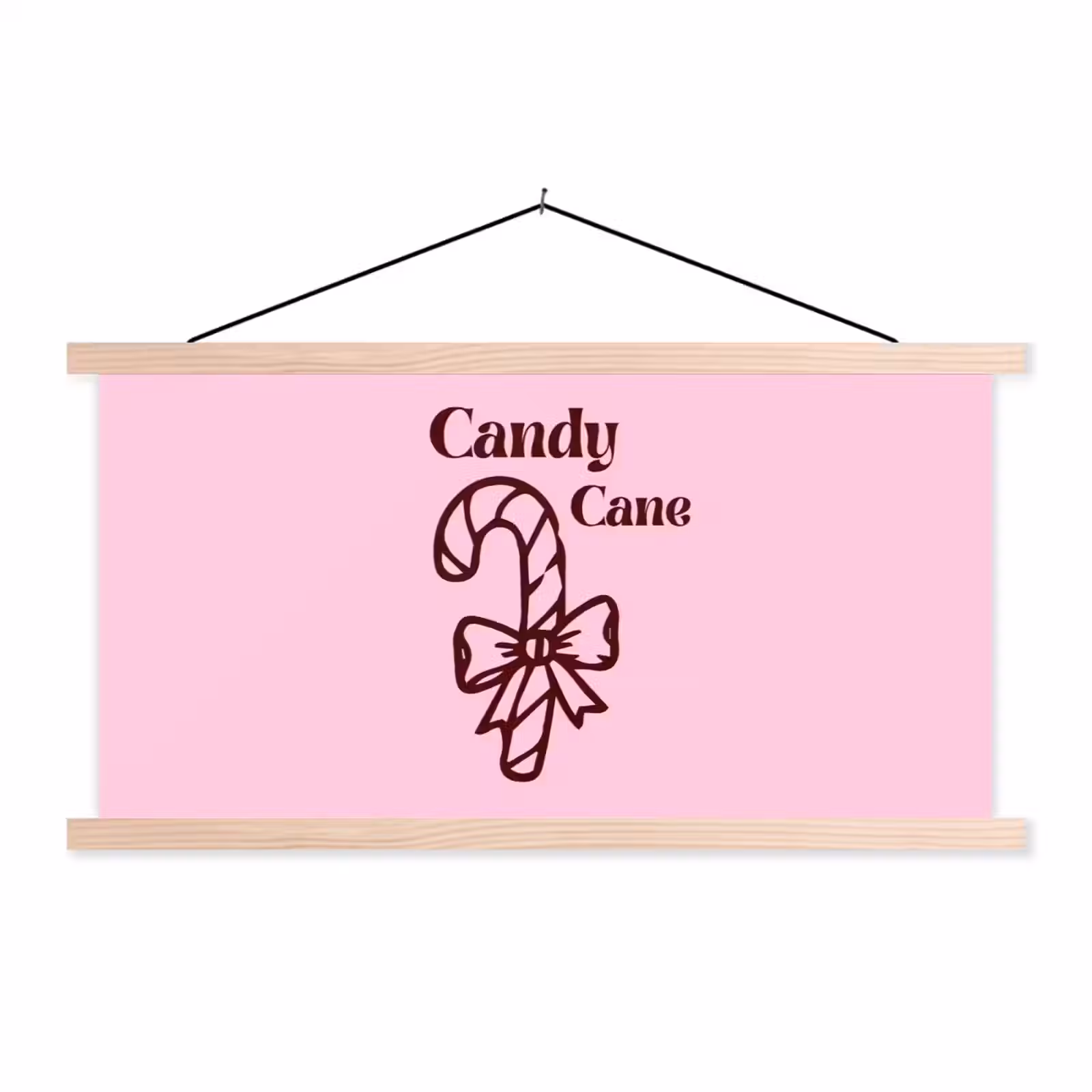 Schoolplaat - Kerst - Snoep - Tekst - Bruin - Roze — 1