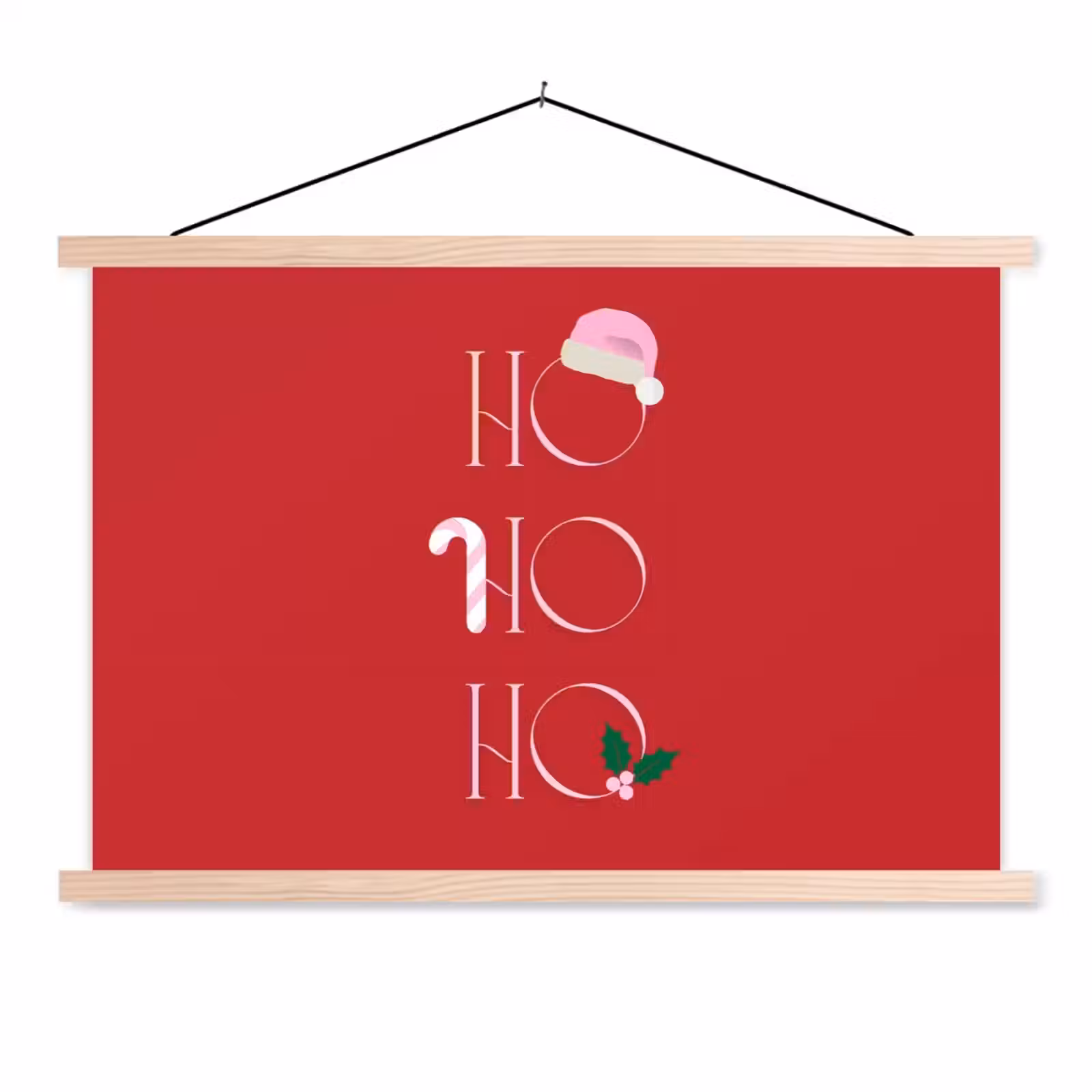 Schoolplaat - Kerst - Tekst - illustratie - Rood — 1