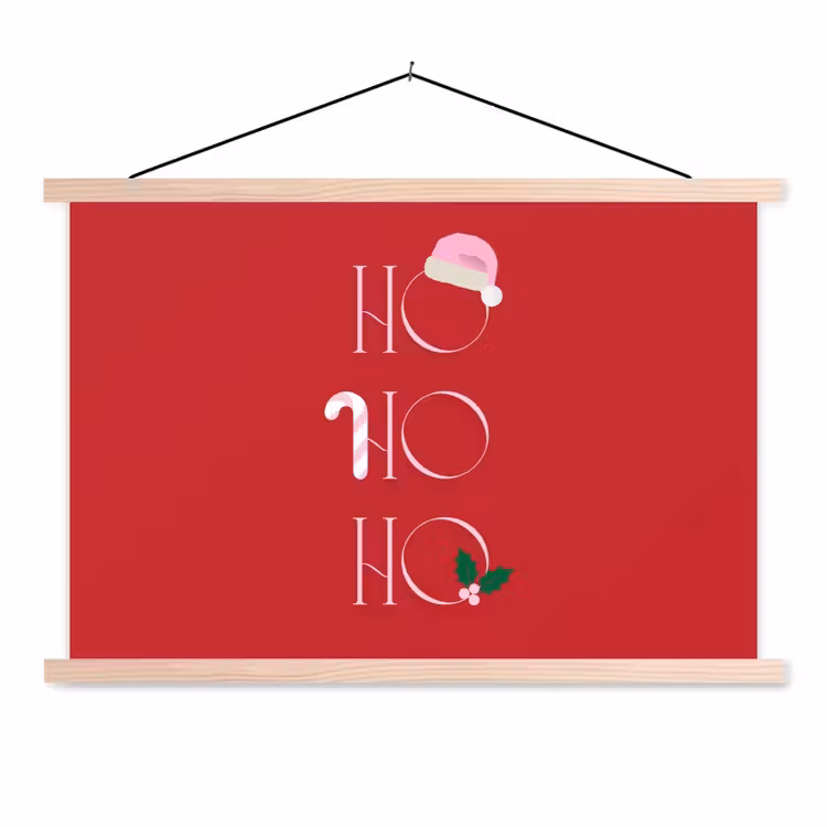 Schoolplaat - Kerst - Tekst - illustratie - Rood — 1