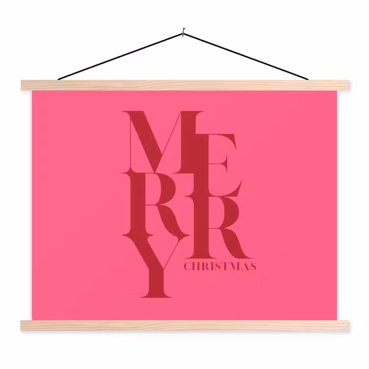 Schoolplaat - Merry - Tekst - Kerst - Roze — 1