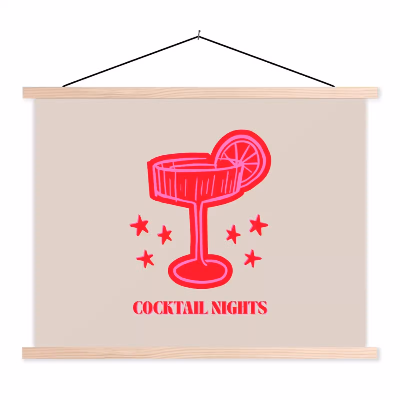 Schoolplaat - Cocktail - Kerst - Beige - Roze — 1