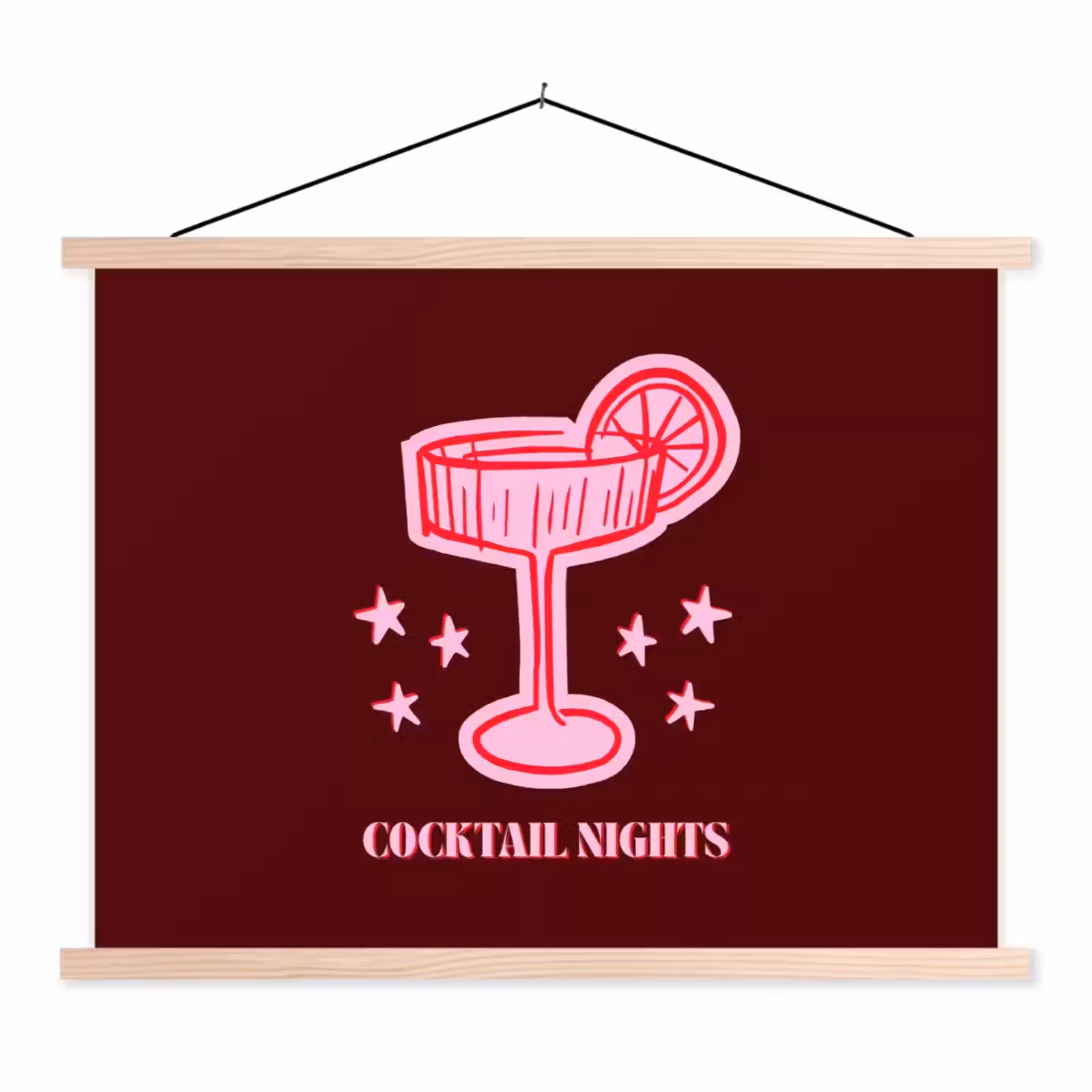 Schoolplaat - Cocktail - Kerst - Burgundy - Roze — 1